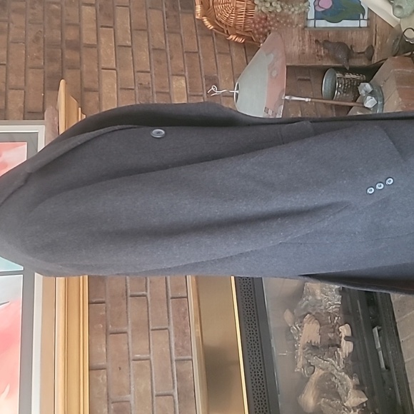 Wool trench coat no brand tag black size b42 - Picture 6 of 16